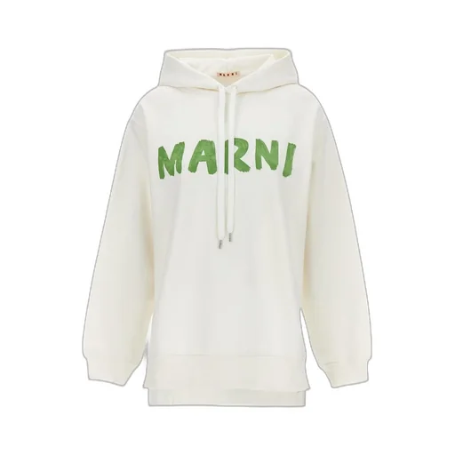 Marni Logo Printed Drawstring Hoodie