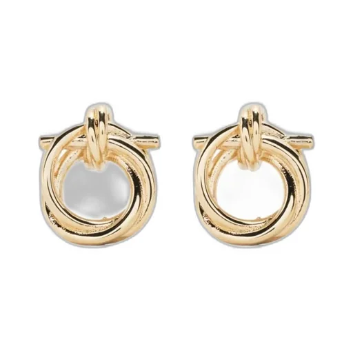 Salvatore Ferragamo Twisted Gancini Earrings