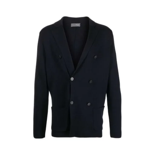 Double-Breasted Merino Wool Cardigan