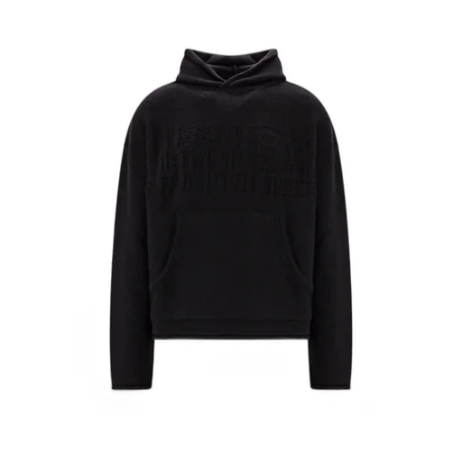 Mm6 Maison Margiela Logo Detailed Textured Hoodie