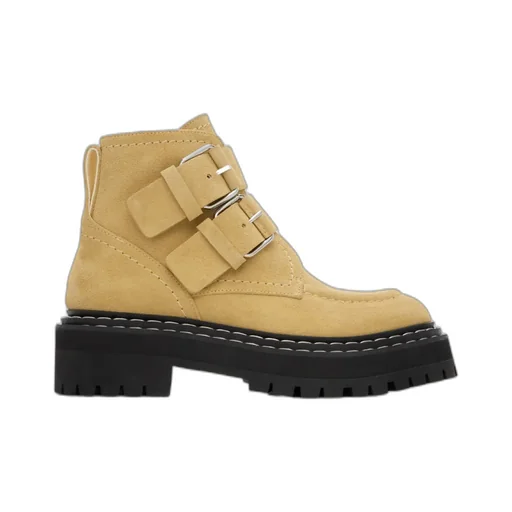 Round-Head Buttoned Short Boots