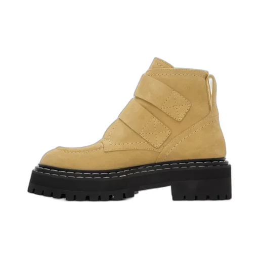 Round-Head Buttoned Short Boots