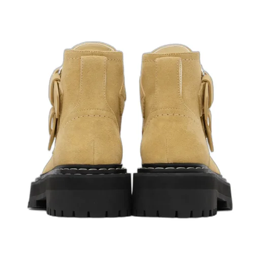 Round-Head Buttoned Short Boots