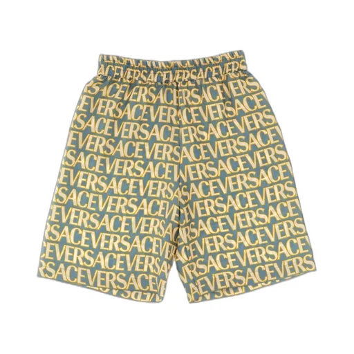 Versace Kids Logo-Printed Knee-Length Shorts