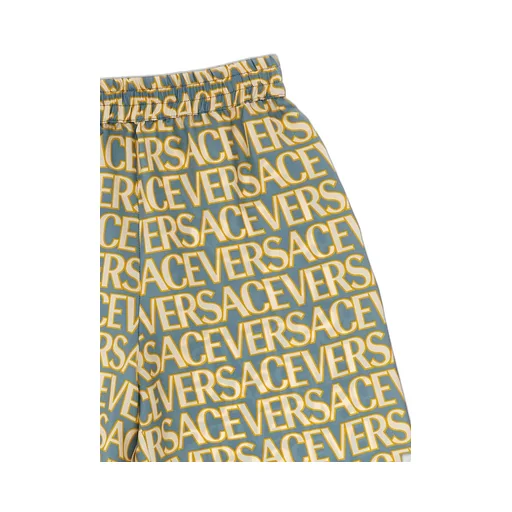 Versace Kids Logo-Printed Knee-Length Shorts