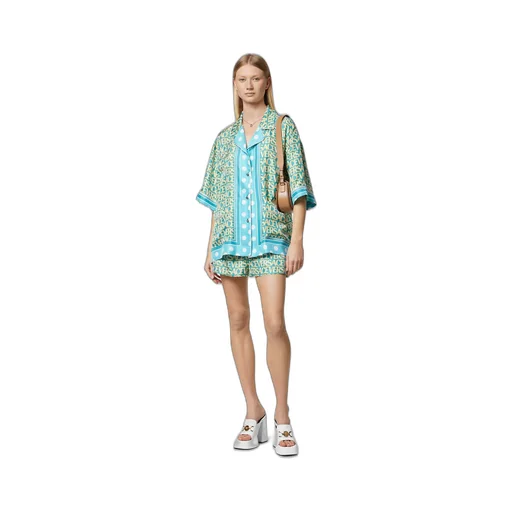 Versace Allover Logo-Printed Shorts