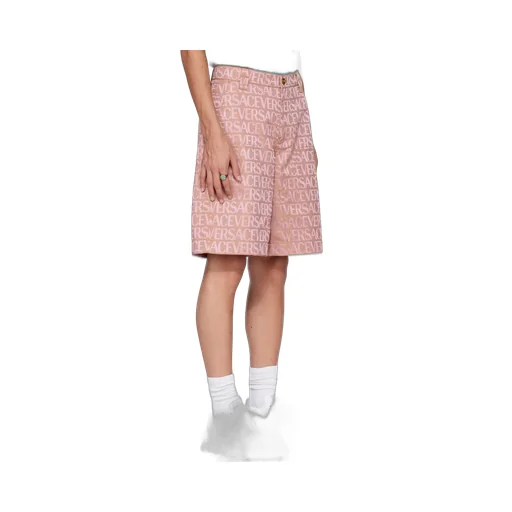 Versace Versace Allover-Jacquard High-Waist Bermuda Shorts