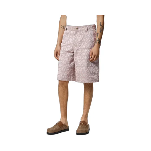 Versace Versace Allover-Jacquard High-Waist Bermuda Shorts