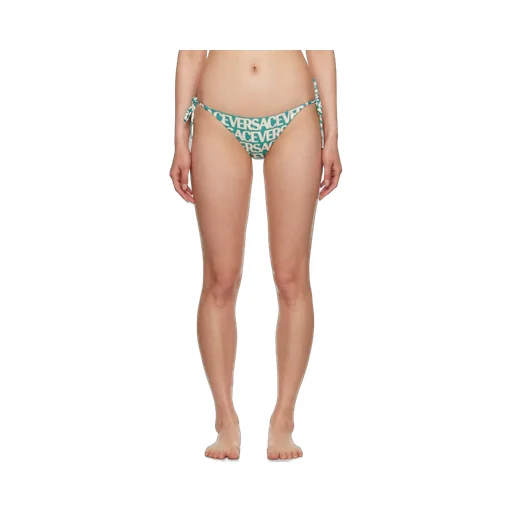 Versace Allover Logo-Printed Swimsuit Bottoms
