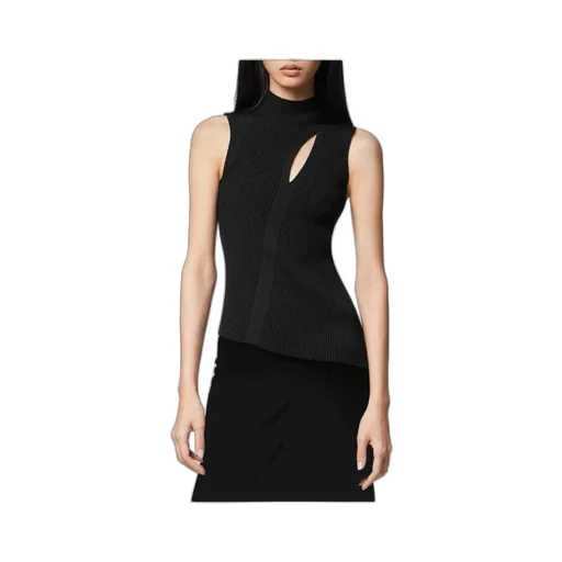 Versace Asymmetrical Hem Sleeveless Knitted Top