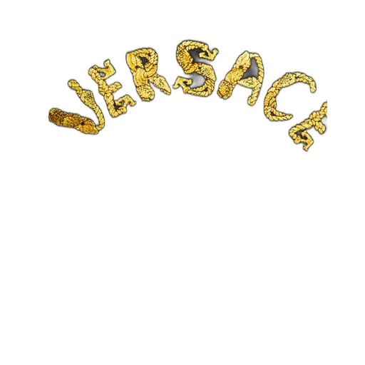 Versace Seashell Baroque Logo Embroidered Crewneck T-Shirt