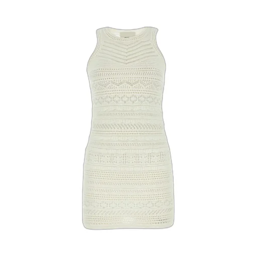 Crochet-Knit Sleeveless Minidress