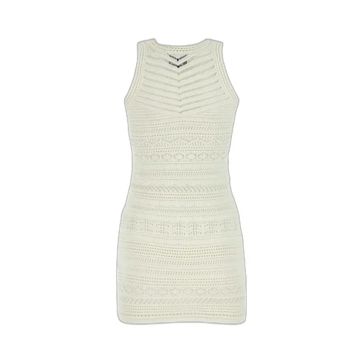 Crochet-Knit Sleeveless Minidress