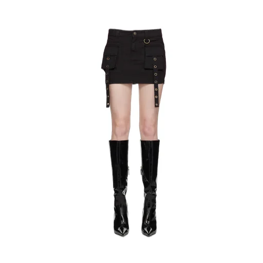 Low-Rise Cargo Miniskirt