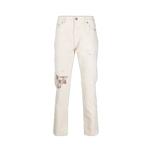 Patch-Detail Denim Jeans