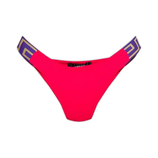 Versace Greca-Pattern Printed Thong Bikini Bottoms