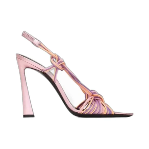 Pool Sandals In Tpu And Metallized Leather