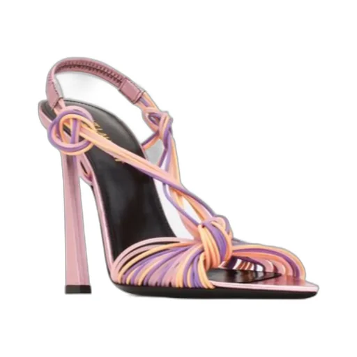 Pool Sandals In Tpu And Metallized Leather