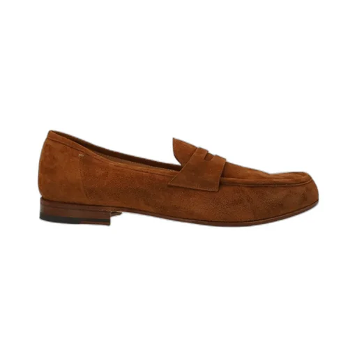 Round-Toe Suede Loafers
