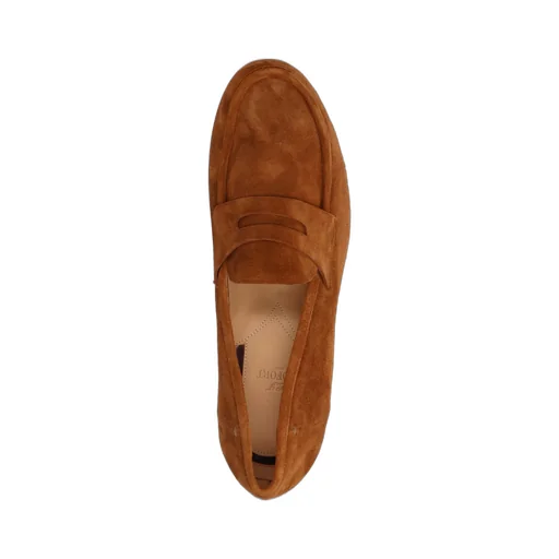 Round-Toe Suede Loafers