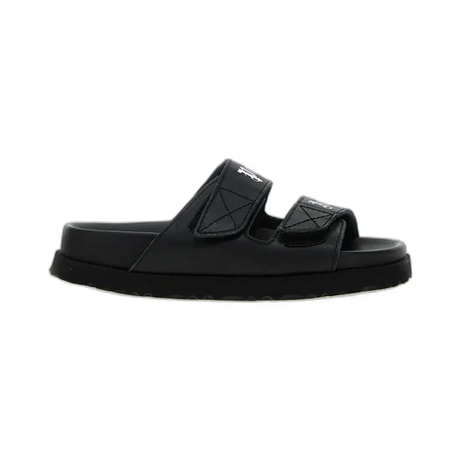 Palm Angels Kids Logo Printed Touch Strap Sandals