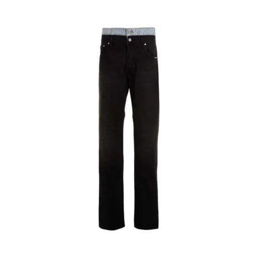 Mid-Rise Straight-Leg Jeans