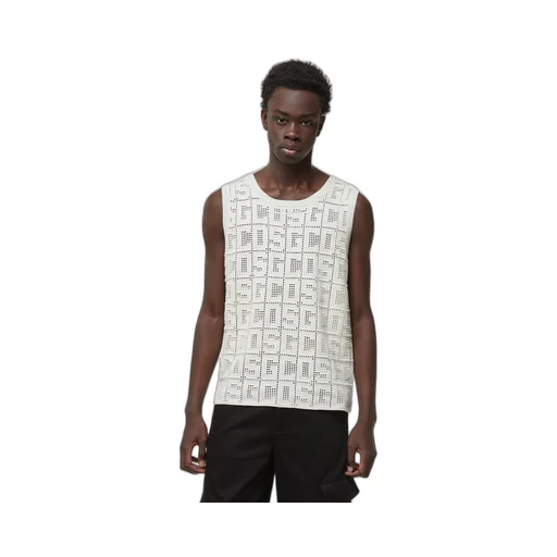 Gcds Monogram Macramé Crewneck Tank Top