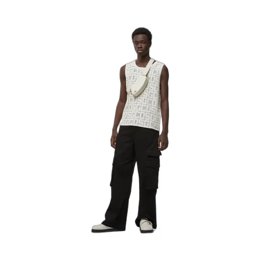 Gcds Monogram Macramé Crewneck Tank Top