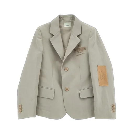 Fendi Kids Logo Embroidered Tailored Blazer
