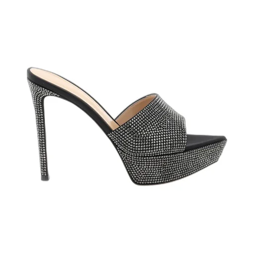 Crystal Platform Sole High-Heeled Sandals