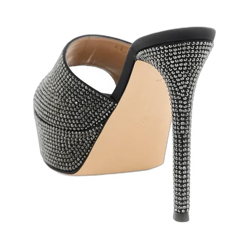 Crystal Platform Sole High-Heeled Sandals
