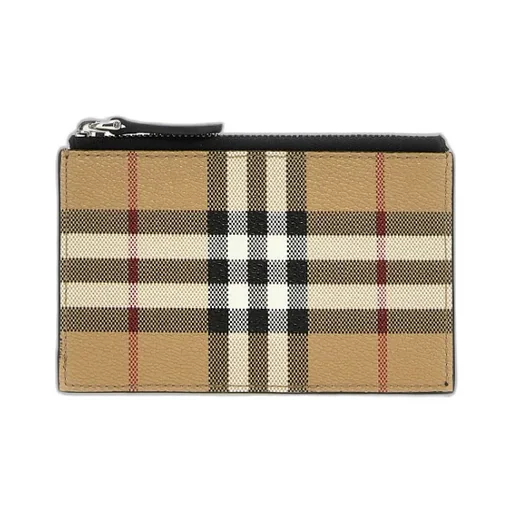 Burberry Check Printed Zipped Wallet