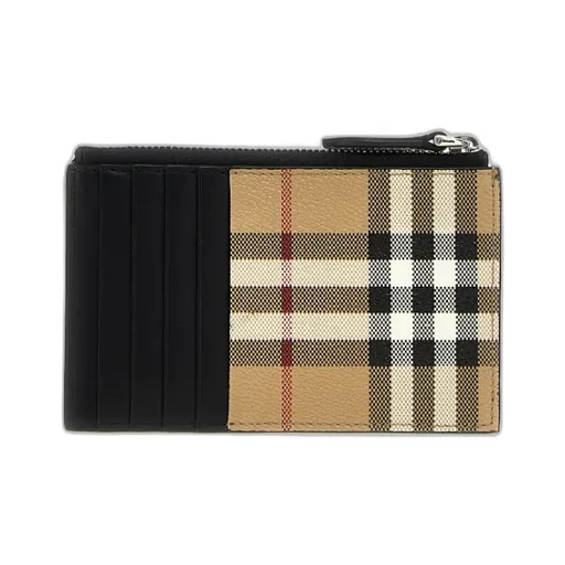 Burberry Check Printed Zipped Wallet