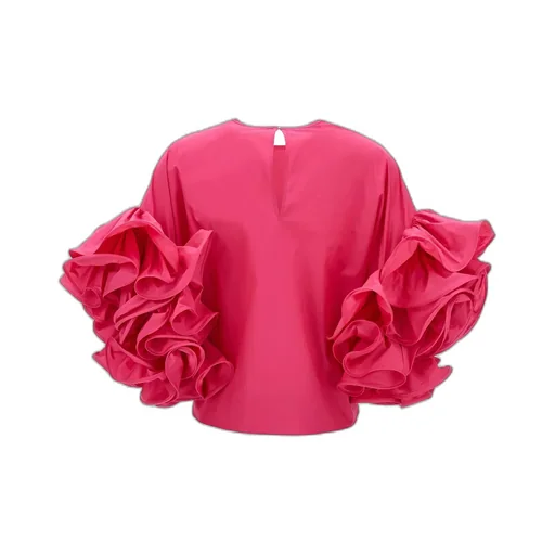 Rochas Ruffled Sleeve Top