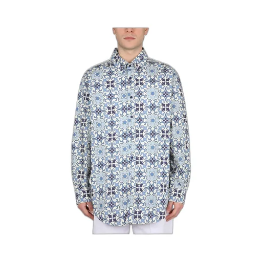 DrÔLe De Monsieur Geometric-Printed Long-Sleeved Shirt