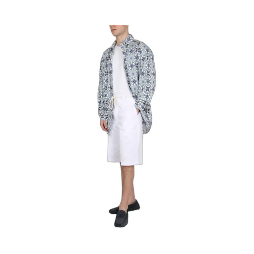 DrÔLe De Monsieur Geometric-Printed Long-Sleeved Shirt