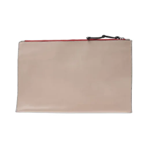 Orb-Print Leather Clutch Bag