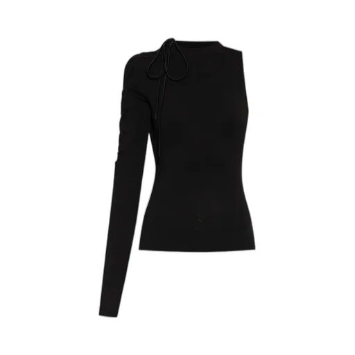 One-Sleeve Cut-Out Detailing Top