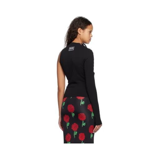 One-Sleeve Cut-Out Detailing Top