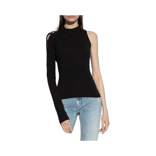 One-Sleeve Cut-Out Detailing Top