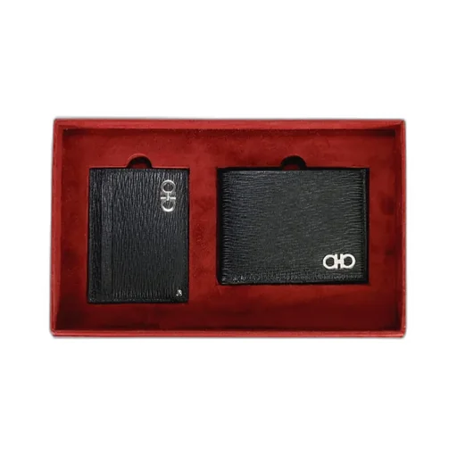 Contrasting Logo Wallet Two-Piece Set