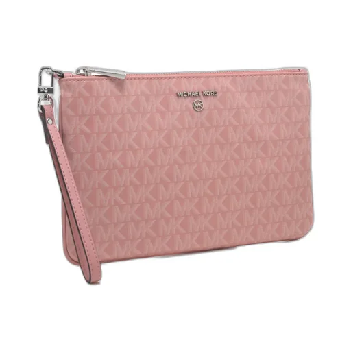 Jet Set Charm Logo-Plaque Wristlet