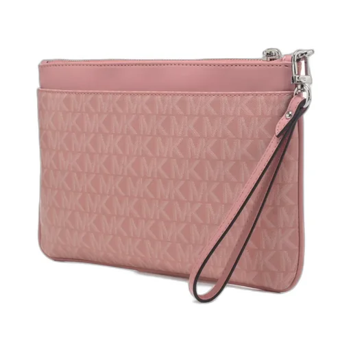 Jet Set Charm Logo-Plaque Wristlet