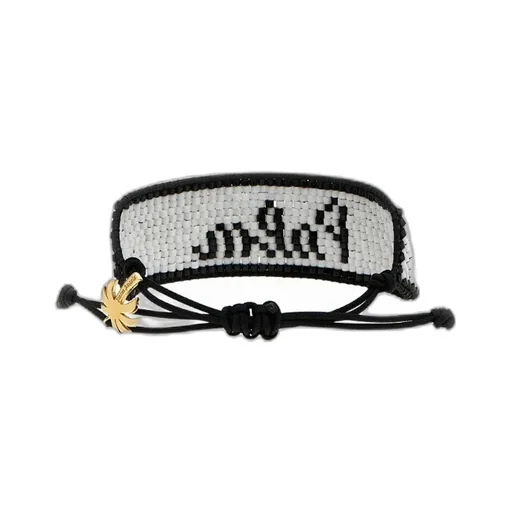 Palm Angels Palm Plaque Beaded Bracelet