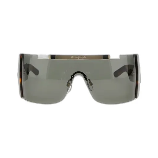 Tortoiseshell-Effect Shield Sunglasses