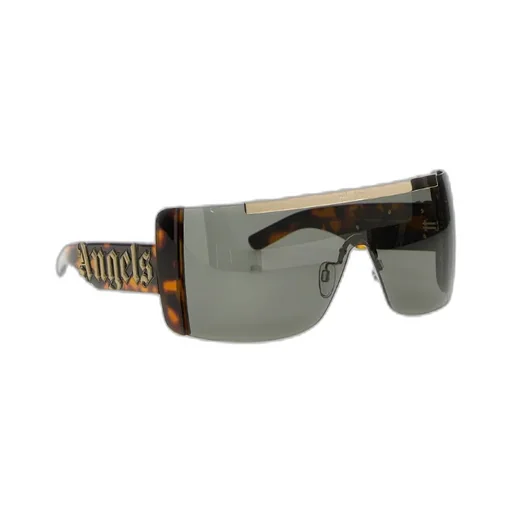 Tortoiseshell-Effect Shield Sunglasses