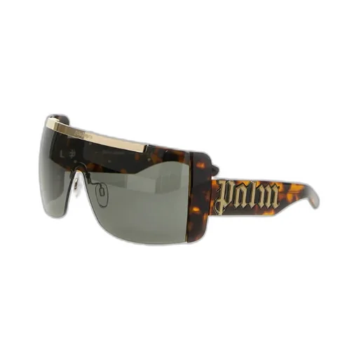 Tortoiseshell-Effect Shield Sunglasses