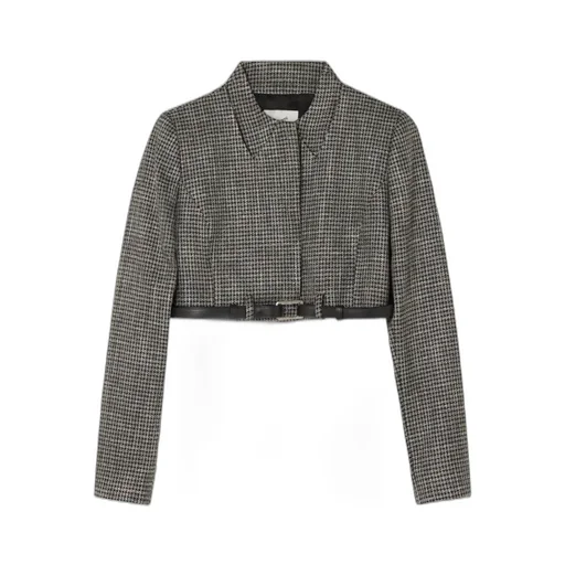 Short Checked Casual Coat