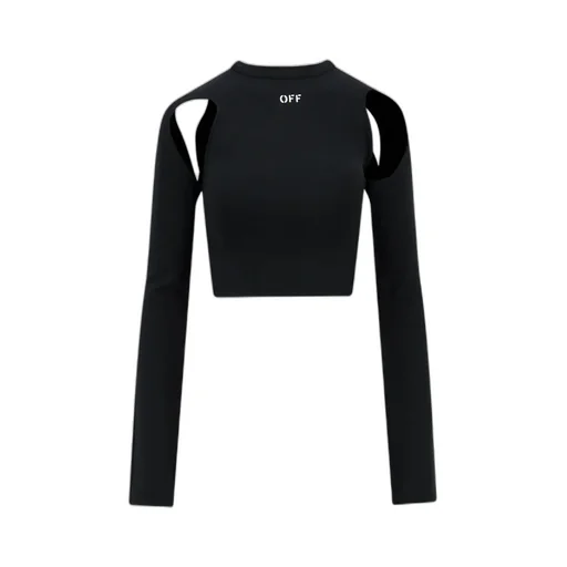 Off-White Logo Printed Cut-Out Top