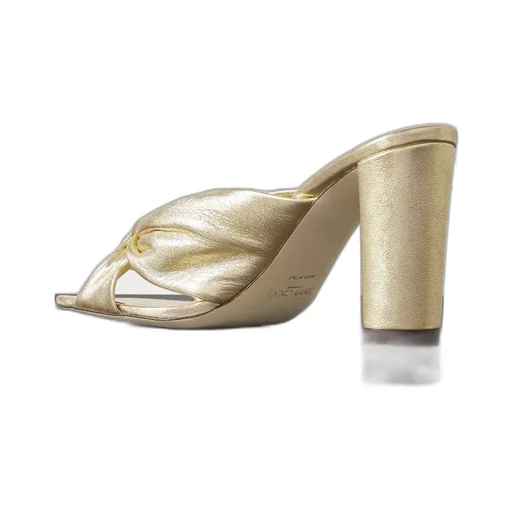 Jimmy Choo Avenue Metallic Heeled Mules